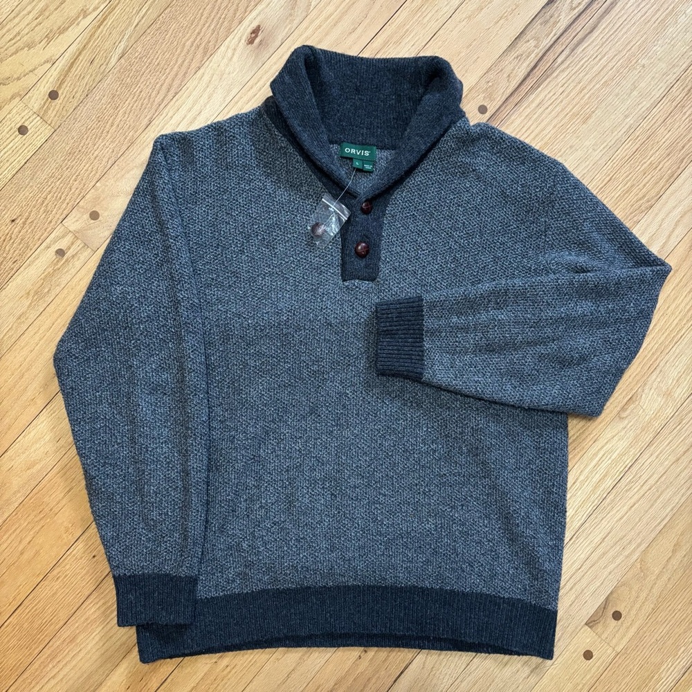 Orvis Gray Men's Cardigan Sweater